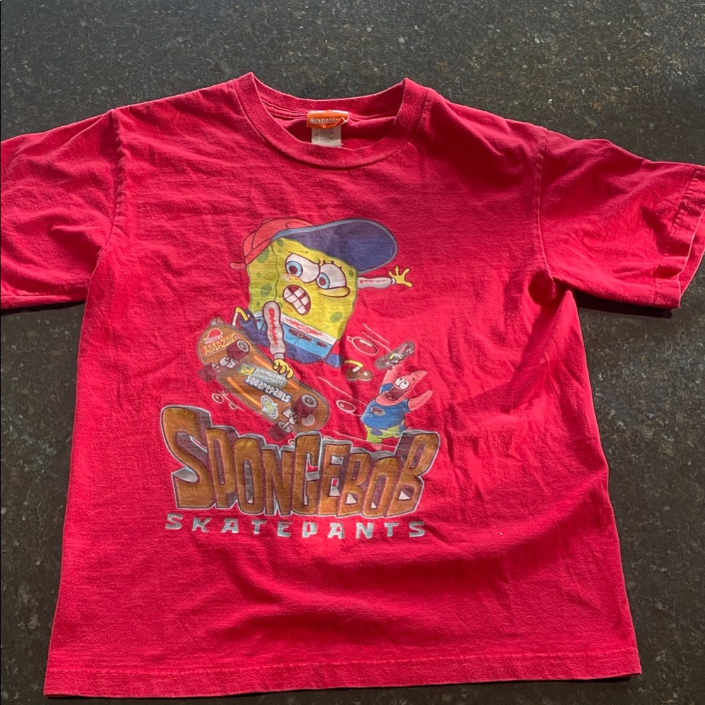 Nickelodeon Y2K  SpongeBob Red Skate Graphic Tee